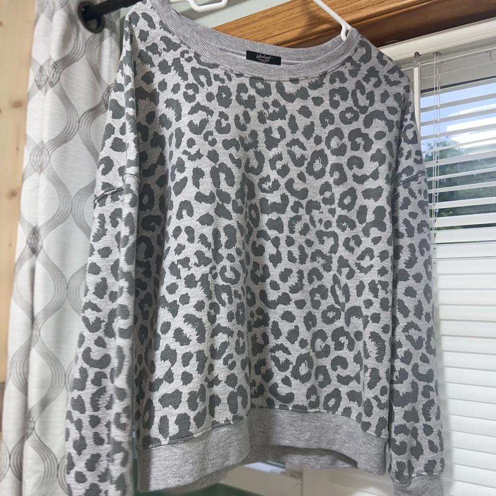 cheetah print sweatshirt